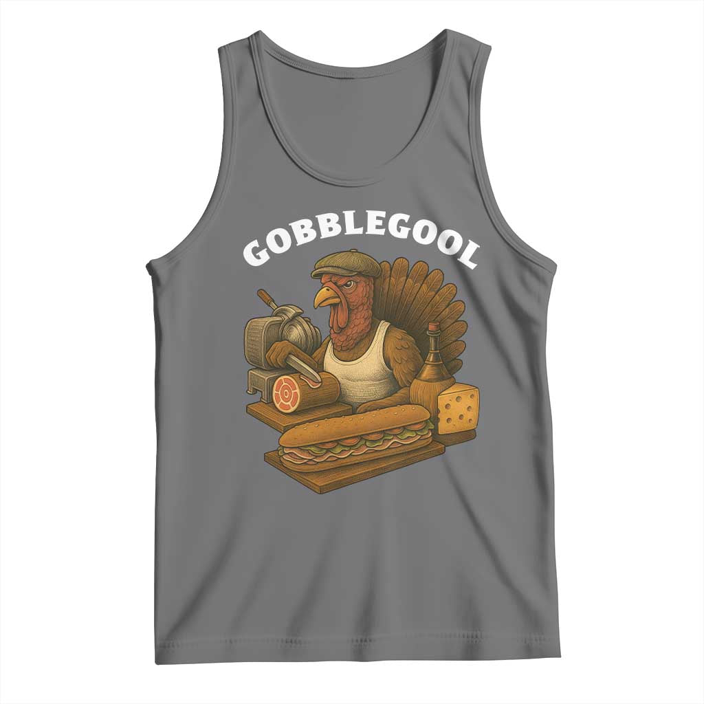 Gobblegool Funny Thanksgiving Tank Top Italian Turkey Deli Humor Sub Sandwich - Wonder Print Shop