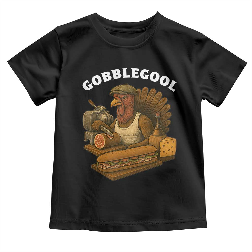 Gobblegool Funny Thanksgiving Toddler T Shirt Italian Turkey Deli Humor Sub Sandwich - Wonder Print Shop