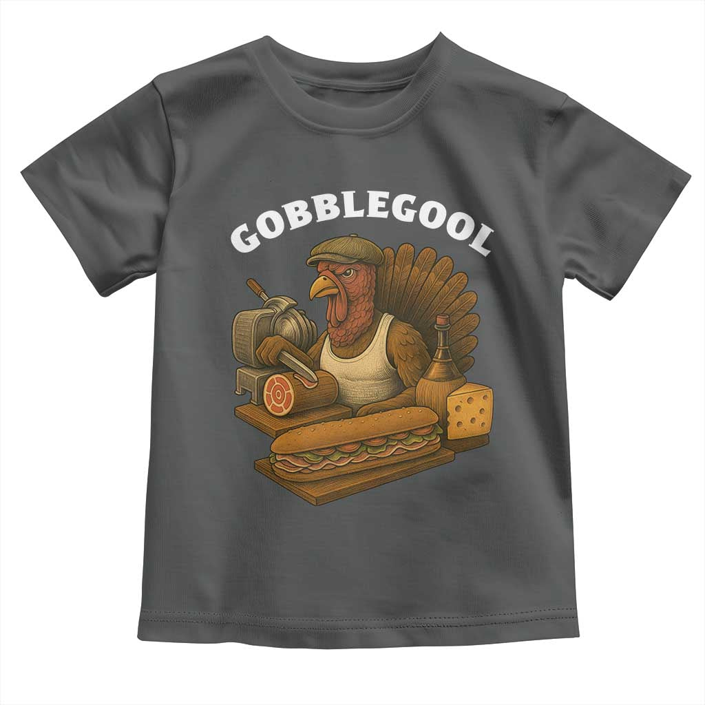 Gobblegool Funny Thanksgiving Toddler T Shirt Italian Turkey Deli Humor Sub Sandwich - Wonder Print Shop
