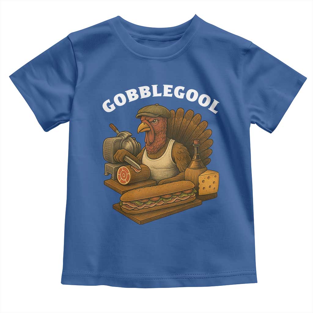 Gobblegool Funny Thanksgiving Toddler T Shirt Italian Turkey Deli Humor Sub Sandwich - Wonder Print Shop