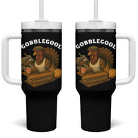 Gobblegool Funny Thanksgiving Tumbler With Handle Italian Turkey Deli Humor Sub Sandwich - Wonder Print Shop