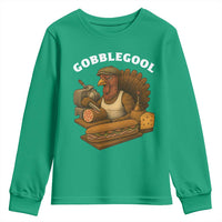 Gobblegool Funny Thanksgiving Youth Sweatshirt Italian Turkey Deli Humor Sub Sandwich - Wonder Print Shop
