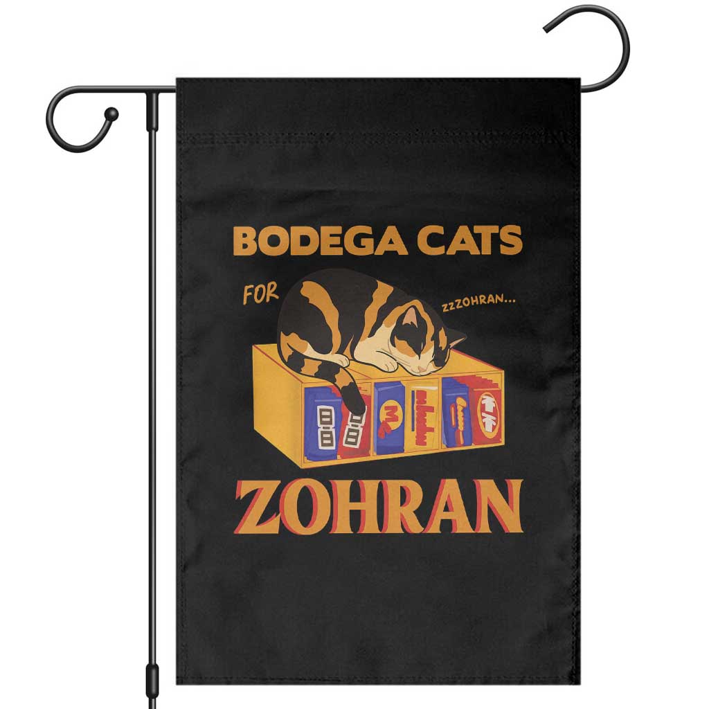 Bodega Cats for Zohran Garden Flag New York Mamdani Supporter Mayor Cute Cat - Wonder Print Shop