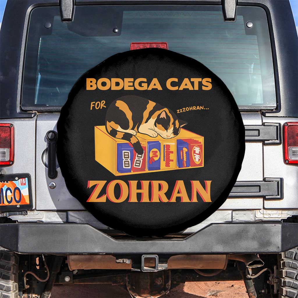 Bodega Cats for Zohran Spare Tire Cover New York Mamdani Supporter Mayor Cute Cat - Wonder Print Shop