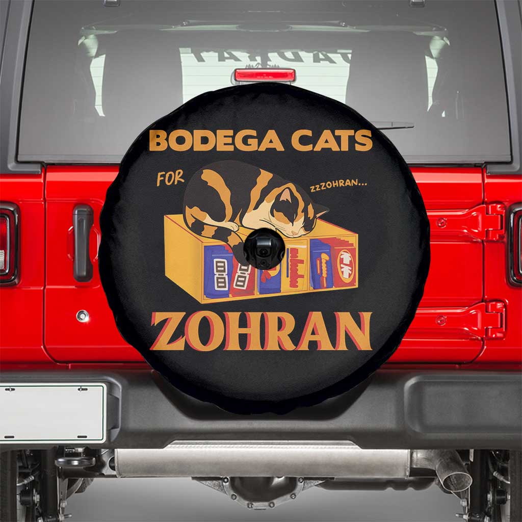 Bodega Cats for Zohran Spare Tire Cover New York Mamdani Supporter Mayor Cute Cat - Wonder Print Shop