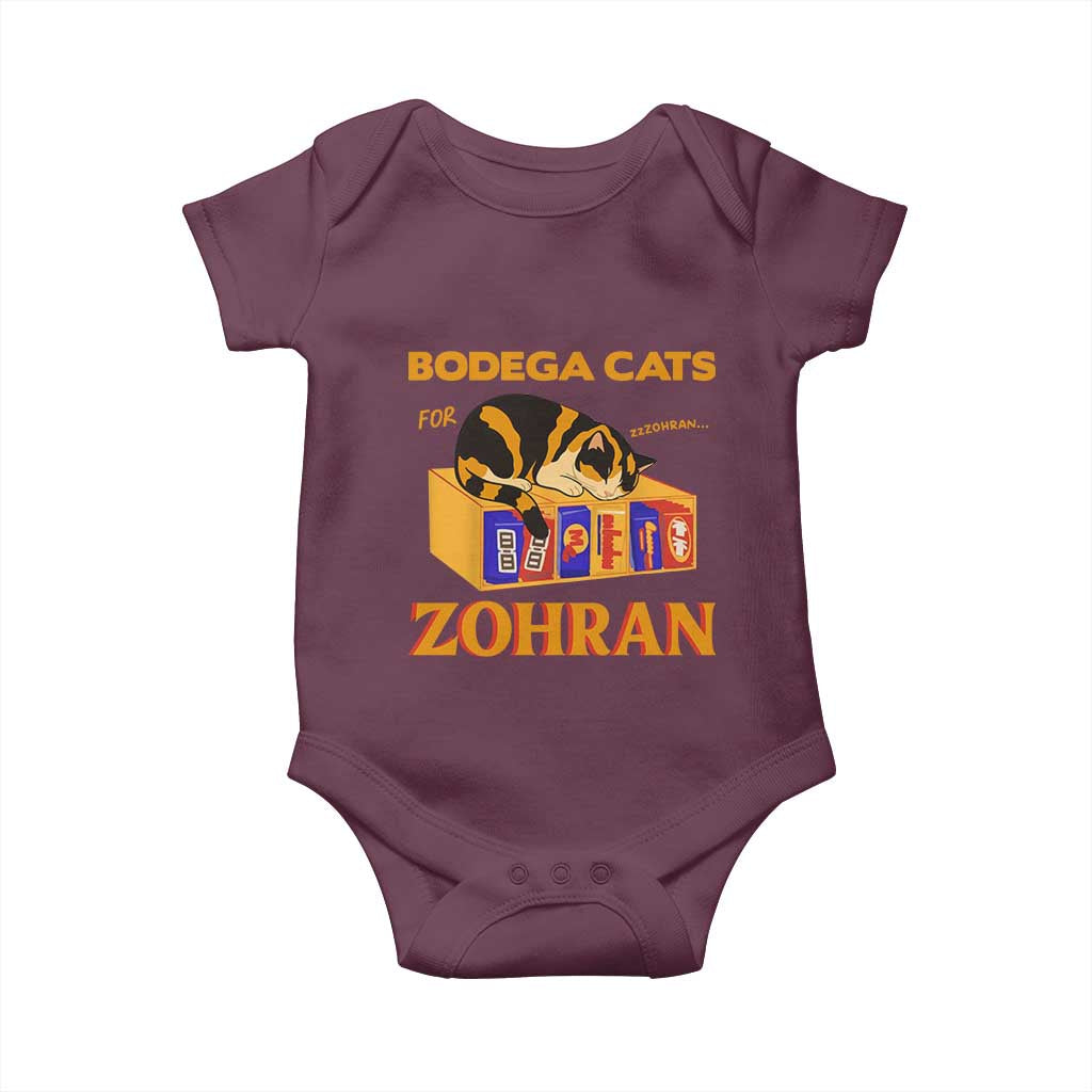 Bodega Cats for Zohran Baby Onesie New York Mamdani Supporter Mayor Cute Cat - Wonder Print Shop