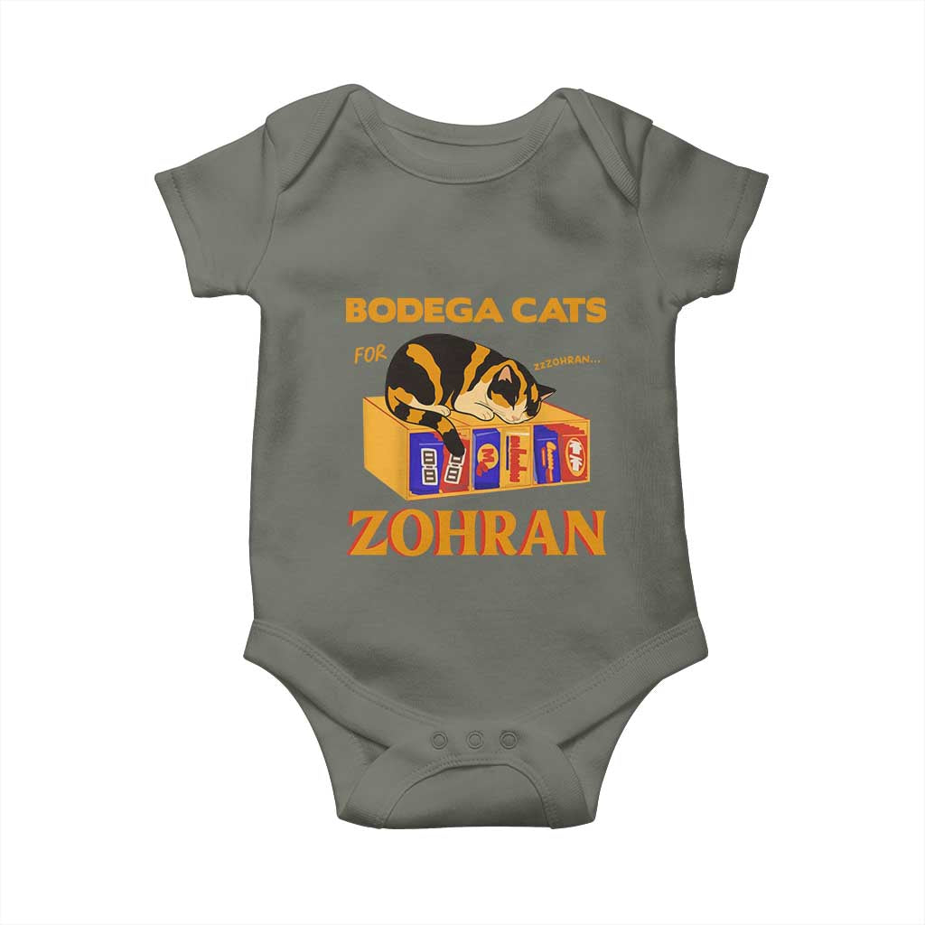 Bodega Cats for Zohran Baby Onesie New York Mamdani Supporter Mayor Cute Cat - Wonder Print Shop