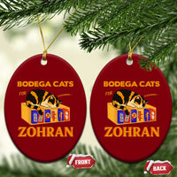 Bodega Cats for Zohran Ceramic Ornament New York Mamdani Supporter Mayor Cute Cat - Wonder Print Shop