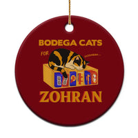 Bodega Cats for Zohran Ceramic Ornament New York Mamdani Supporter Mayor Cute Cat - Wonder Print Shop