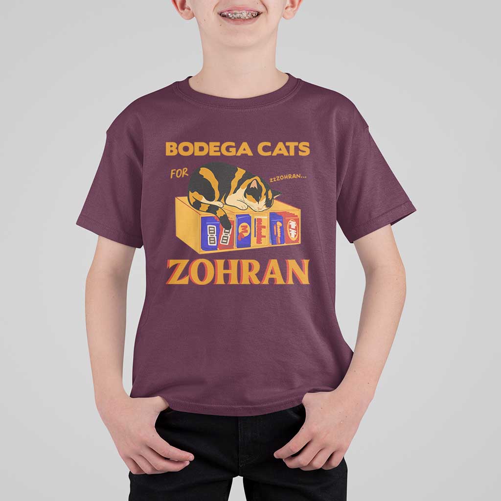 Bodega Cats for Zohran T Shirt For Kid New York Mamdani Supporter Mayor Cute Cat - Wonder Print Shop