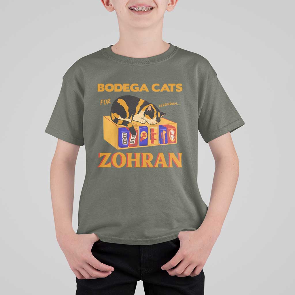Bodega Cats for Zohran T Shirt For Kid New York Mamdani Supporter Mayor Cute Cat - Wonder Print Shop