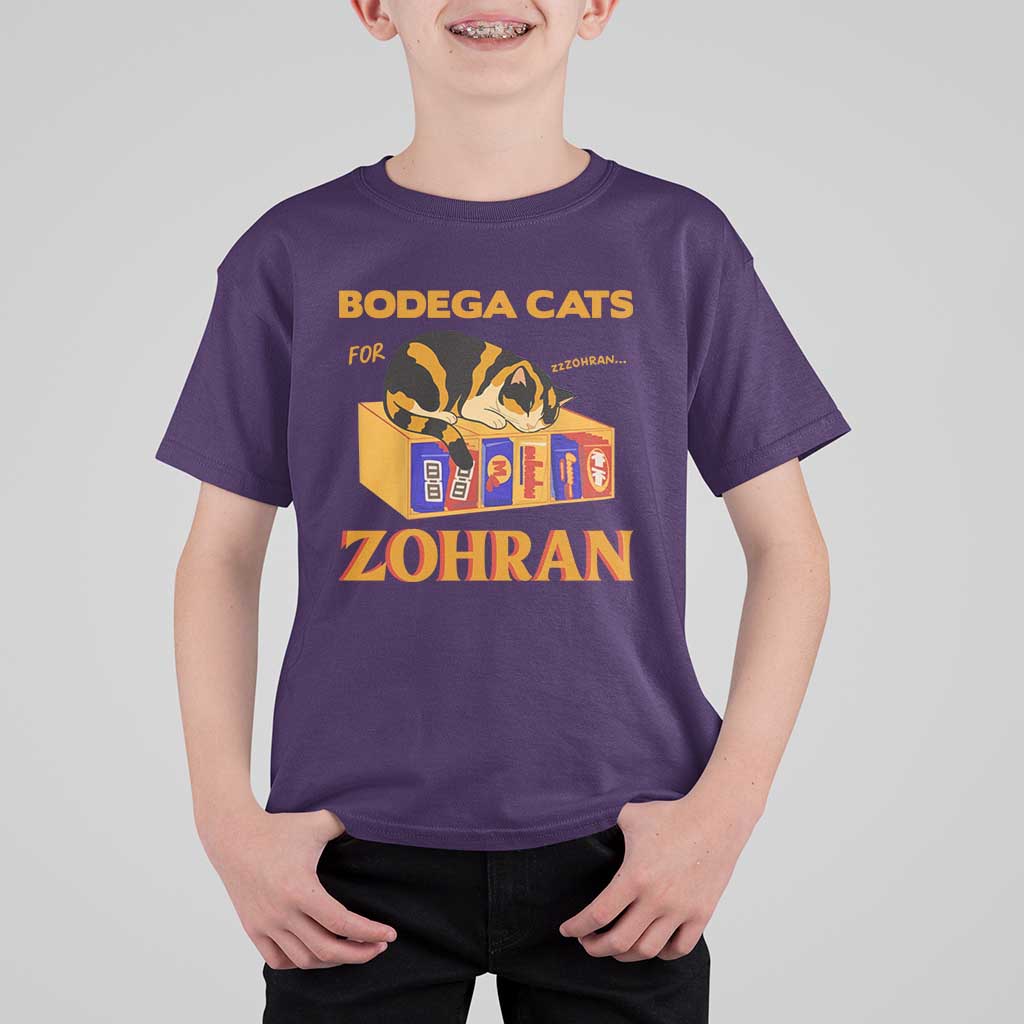 Bodega Cats for Zohran T Shirt For Kid New York Mamdani Supporter Mayor Cute Cat - Wonder Print Shop
