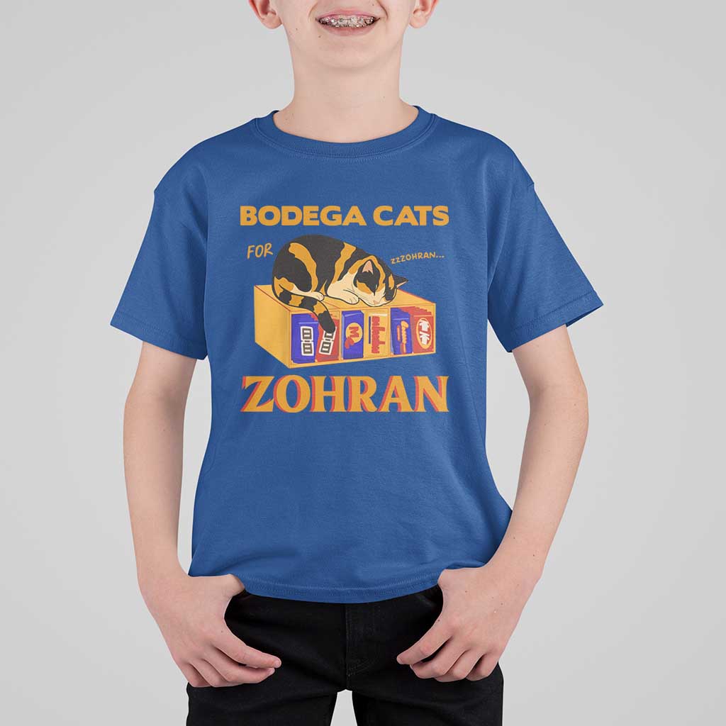 Bodega Cats for Zohran T Shirt For Kid New York Mamdani Supporter Mayor Cute Cat - Wonder Print Shop