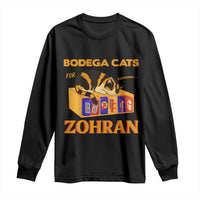 Bodega Cats for Zohran Long Sleeve Shirt New York Mamdani Supporter Mayor Cute Cat - Wonder Print Shop