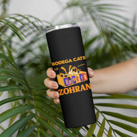 Bodega Cats for Zohran Skinny Tumbler New York Mamdani Supporter Mayor Cute Cat - Wonder Print Shop