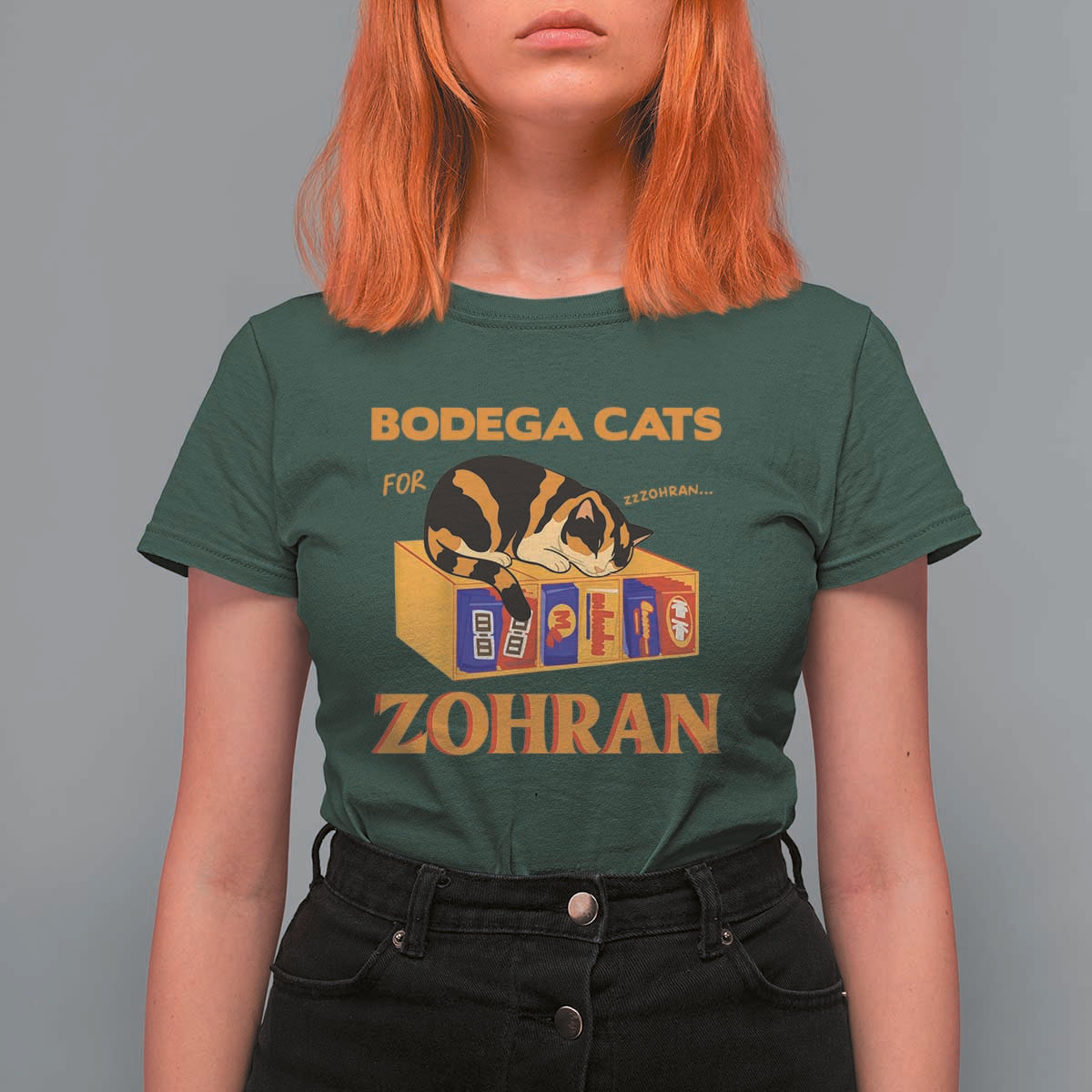 Bodega Cats for Zohran T Shirt For Women New York Mamdani Supporter Mayor Cute Cat - Wonder Print Shop
