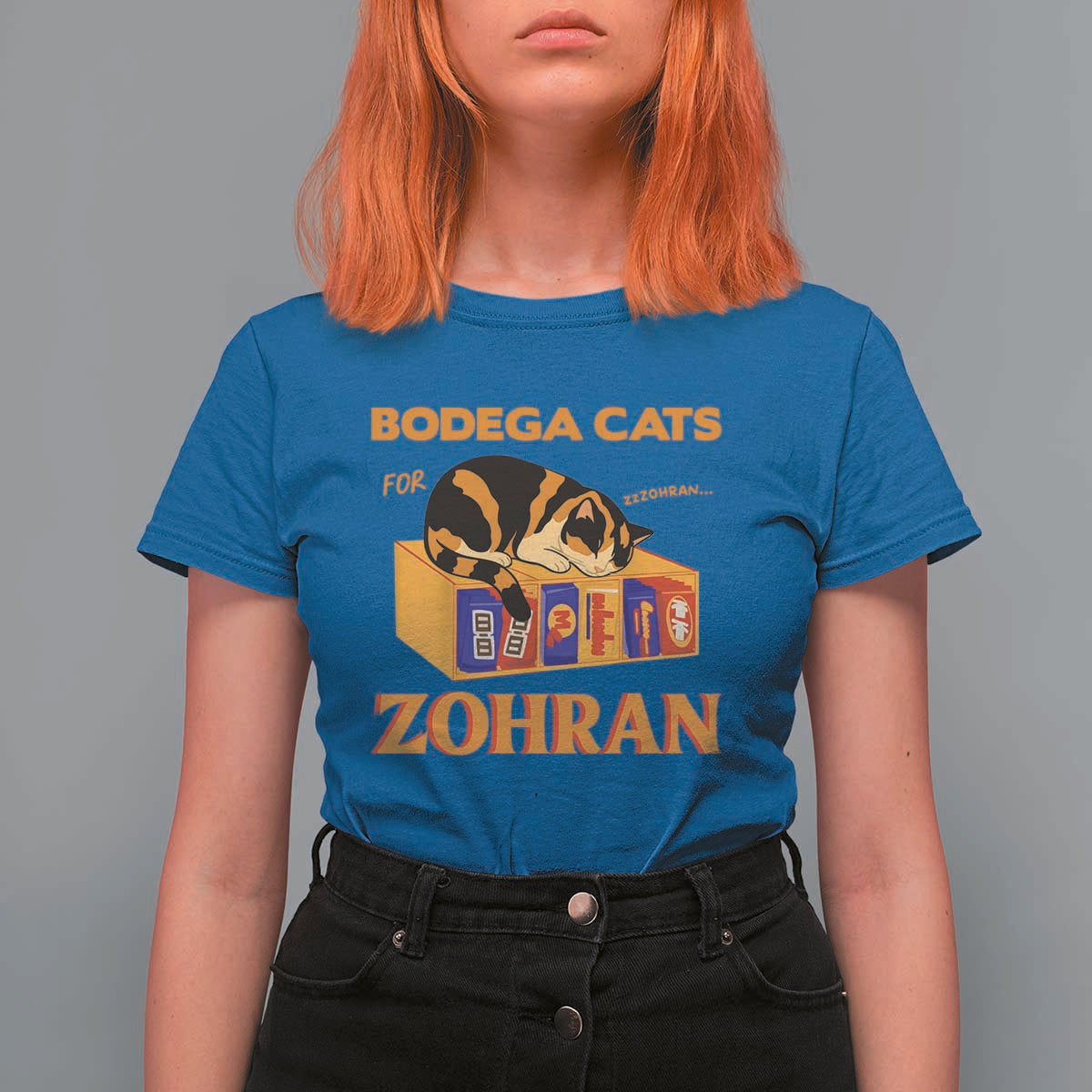Bodega Cats for Zohran T Shirt For Women New York Mamdani Supporter Mayor Cute Cat - Wonder Print Shop