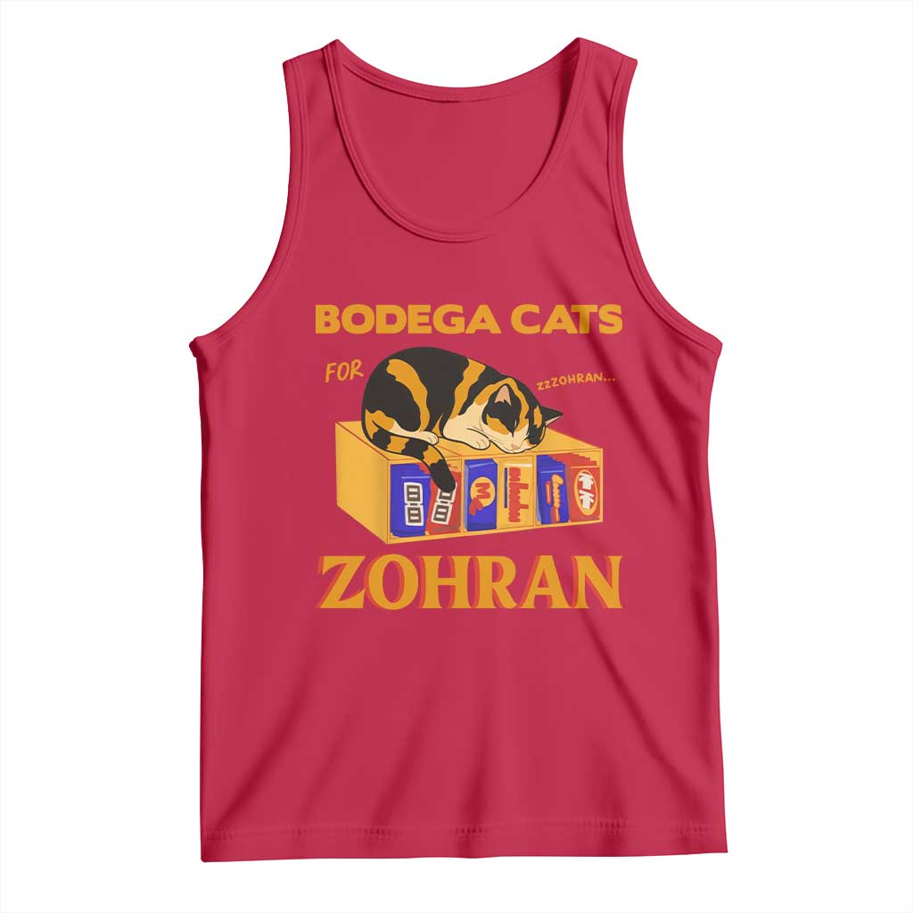Bodega Cats for Zohran Tank Top New York Mamdani Supporter Mayor Cute Cat - Wonder Print Shop