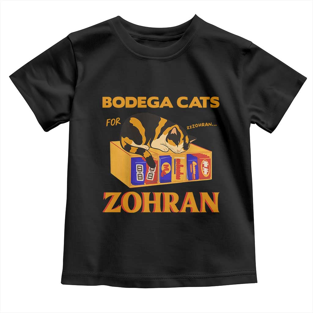 Bodega Cats for Zohran Toddler T Shirt New York Mamdani Supporter Mayor Cute Cat - Wonder Print Shop
