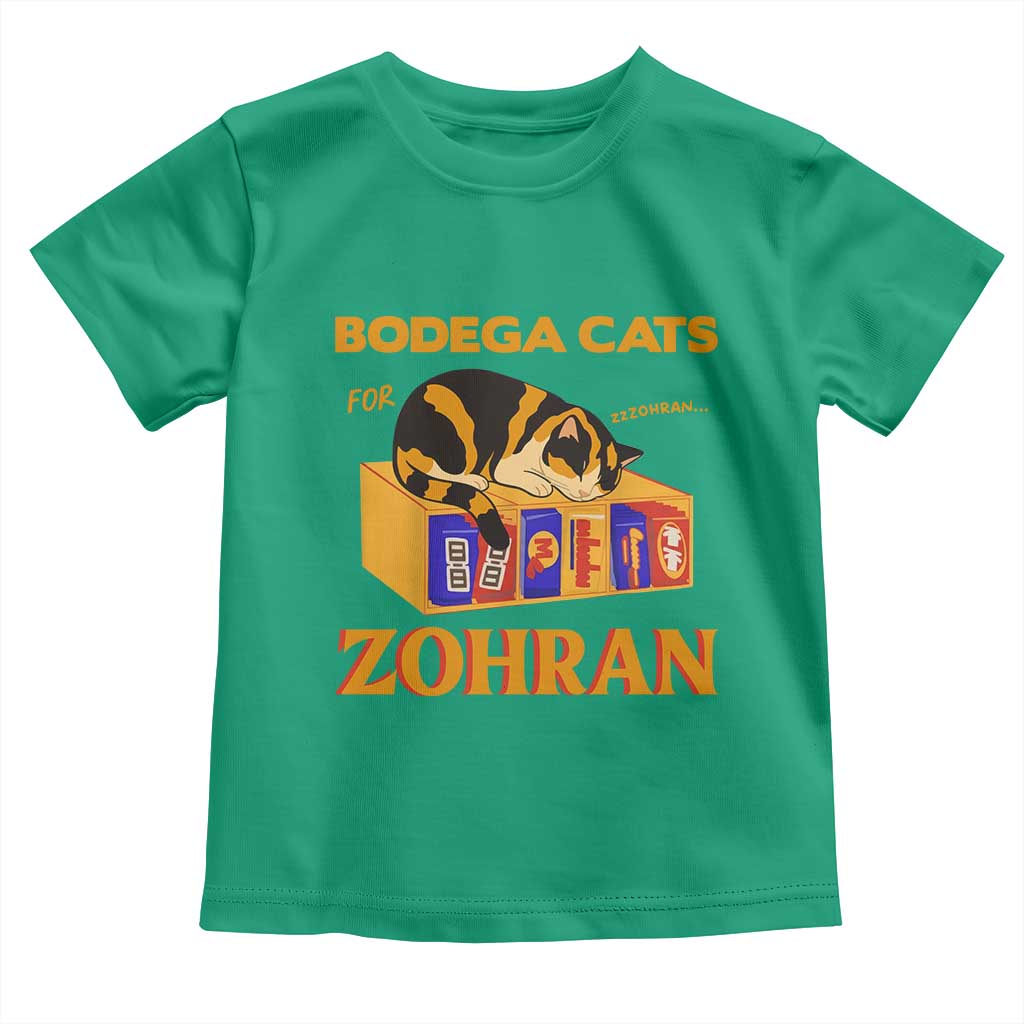 Bodega Cats for Zohran Toddler T Shirt New York Mamdani Supporter Mayor Cute Cat - Wonder Print Shop