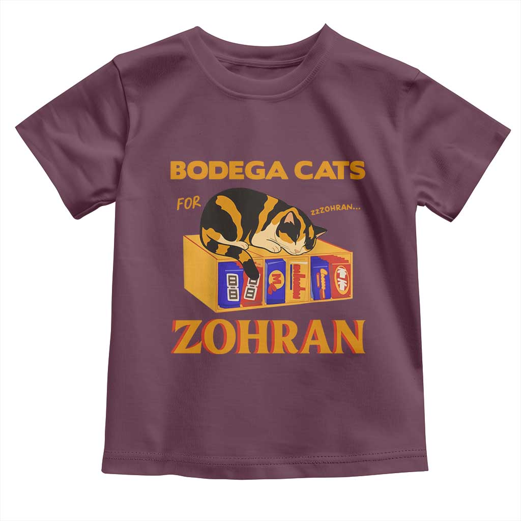Bodega Cats for Zohran Toddler T Shirt New York Mamdani Supporter Mayor Cute Cat - Wonder Print Shop
