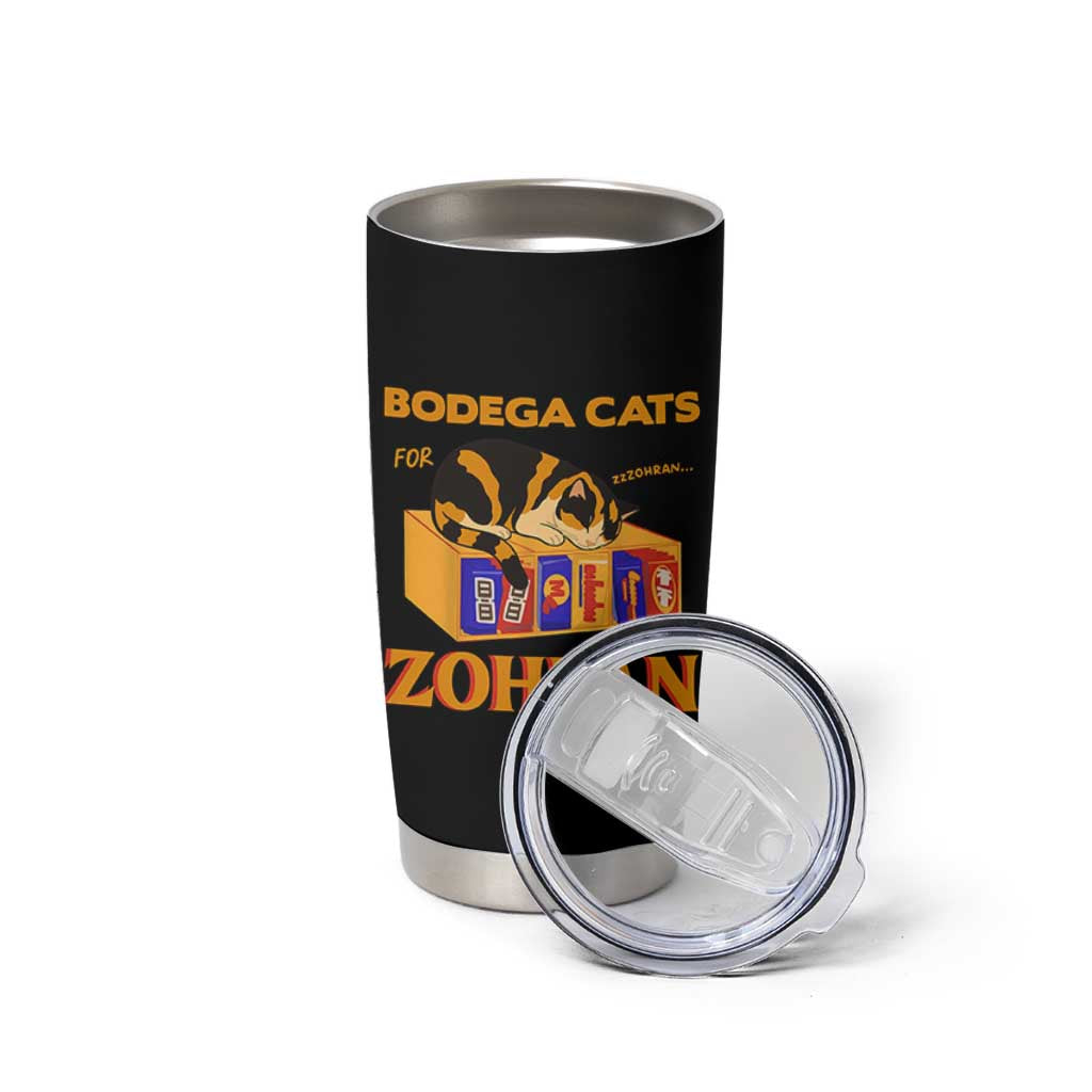 Bodega Cats for Zohran Tumbler Cup New York Mamdani Supporter Mayor Cute Cat - Wonder Print Shop