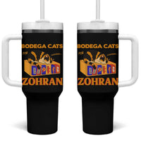 Bodega Cats for Zohran Tumbler With Handle New York Mamdani Supporter Mayor Cute Cat - Wonder Print Shop