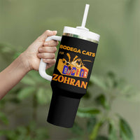 Bodega Cats for Zohran Tumbler With Handle New York Mamdani Supporter Mayor Cute Cat - Wonder Print Shop