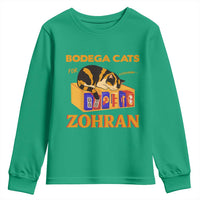 Bodega Cats for Zohran Youth Sweatshirt New York Mamdani Supporter Mayor Cute Cat - Wonder Print Shop