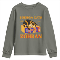 Bodega Cats for Zohran Youth Sweatshirt New York Mamdani Supporter Mayor Cute Cat - Wonder Print Shop