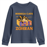Bodega Cats for Zohran Youth Sweatshirt New York Mamdani Supporter Mayor Cute Cat - Wonder Print Shop