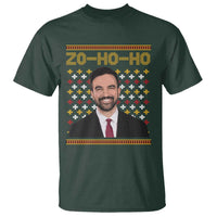 Zo Ho Ho Ugly Christmas Sweater T Shirt Funny Zohran Mamdani Holiday - Wonder Print Shop