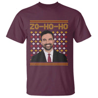 Zo Ho Ho Ugly Christmas Sweater T Shirt Funny Zohran Mamdani Holiday - Wonder Print Shop