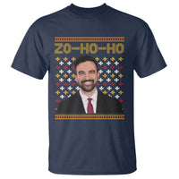 Zo Ho Ho Ugly Christmas Sweater T Shirt Funny Zohran Mamdani Holiday - Wonder Print Shop