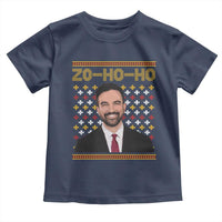 Zo Ho Ho Ugly Christmas Sweater Toddler T Shirt Funny Zohran Mamdani Holiday - Wonder Print Shop