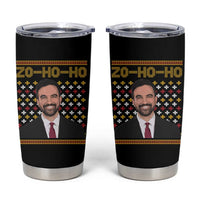 Zo Ho Ho Ugly Christmas Sweater Tumbler Cup Funny Zohran Mamdani Holiday - Wonder Print Shop