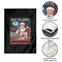 Funny Santa Tech Support Christmas Garden Flag Rebooting Christmas Geek Humor Gift - Wonder Print Shop