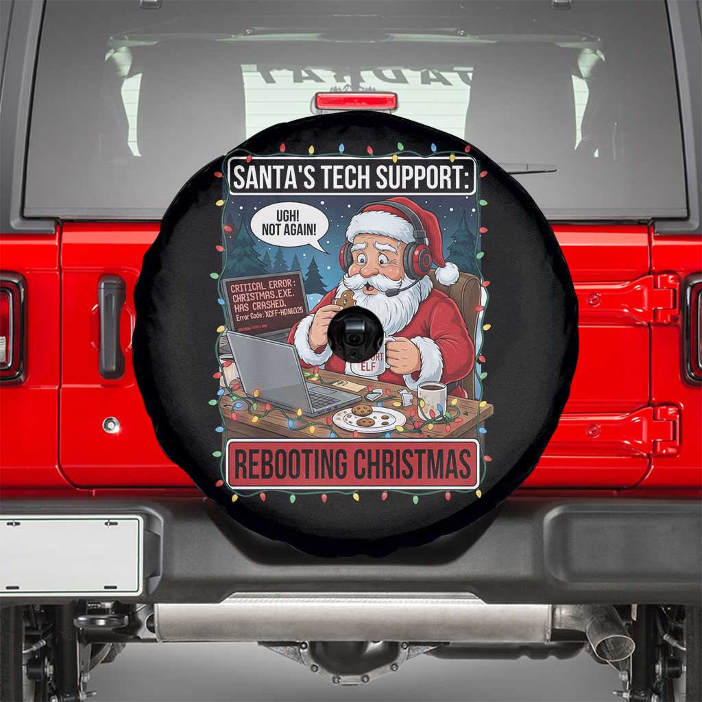 Funny Santa Tech Support Christmas Spare Tire Cover Rebooting Christmas Geek Humor Gift - Wonder Print Shop