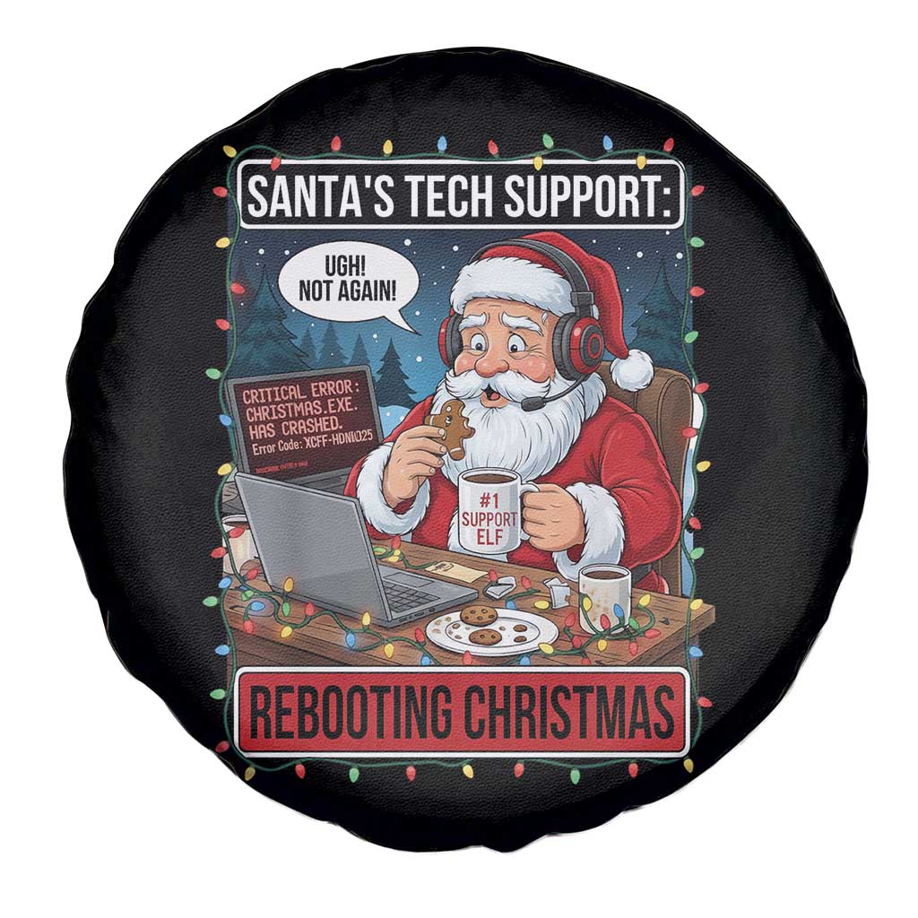 Funny Santa Tech Support Christmas Spare Tire Cover Rebooting Christmas Geek Humor Gift - Wonder Print Shop