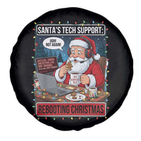 Funny Santa Tech Support Christmas Spare Tire Cover Rebooting Christmas Geek Humor Gift - Wonder Print Shop