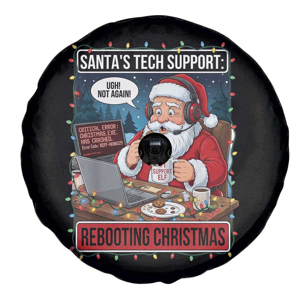 Funny Santa Tech Support Christmas Spare Tire Cover Rebooting Christmas Geek Humor Gift - Wonder Print Shop