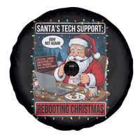 Funny Santa Tech Support Christmas Spare Tire Cover Rebooting Christmas Geek Humor Gift - Wonder Print Shop