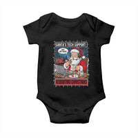 Funny Santa Tech Support Christmas Baby Onesie Rebooting Christmas Geek Humor Gift - Wonder Print Shop