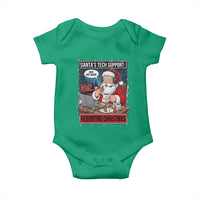 Funny Santa Tech Support Christmas Baby Onesie Rebooting Christmas Geek Humor Gift - Wonder Print Shop