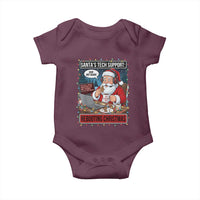 Funny Santa Tech Support Christmas Baby Onesie Rebooting Christmas Geek Humor Gift - Wonder Print Shop
