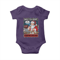 Funny Santa Tech Support Christmas Baby Onesie Rebooting Christmas Geek Humor Gift - Wonder Print Shop