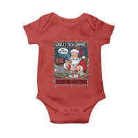 Funny Santa Tech Support Christmas Baby Onesie Rebooting Christmas Geek Humor Gift - Wonder Print Shop