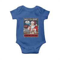 Funny Santa Tech Support Christmas Baby Onesie Rebooting Christmas Geek Humor Gift - Wonder Print Shop