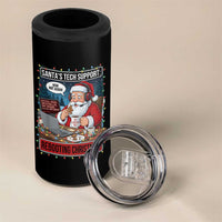 Funny Santa Tech Support Christmas 4 in 1 Can Cooler Tumbler Rebooting Christmas Geek Humor Gift - Wonder Print Shop