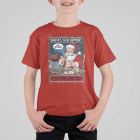 Funny Santa Tech Support Christmas T Shirt For Kid Rebooting Christmas Geek Humor Gift - Wonder Print Shop